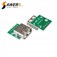 Zocalo USB Hembra Tipo A  2.0 a DIP Zocalo USB Hembra Tipo A  2.0 a DIP