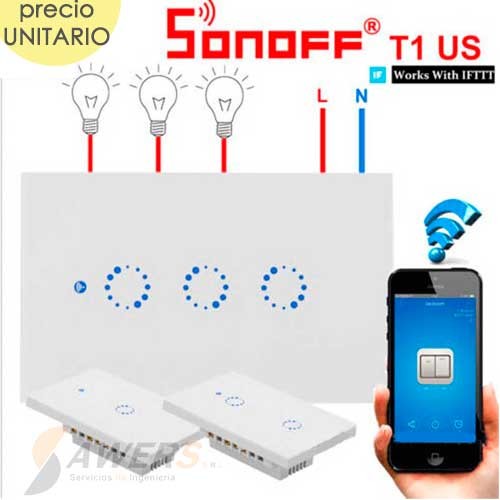 Sonoff Touch T0US3C-TX  (Interruptor de Luz Tactil WiFi)
