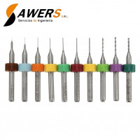 Kit de Fresas CNC para Perforacion 0.1 a 1mm Kit de Fresas CNC para Perforacion 0.1 a 1mm