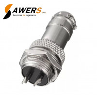 Conector de aviacion GX16 - 2pines M-H Conector de aviacion GX16 - 2pines M-H