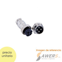 Conector de aviacion GX16 - 4pines M-H Conector de aviacion GX16 - 4pines M-H