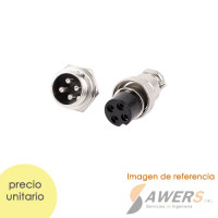 Conector de aviacion GX16 - 4pines M-H Conector de aviacion GX16 - 4pines M-H