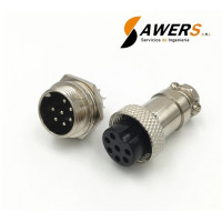 Conector de aviacion GX16 - 7pines M-H Conector de aviacion GX16 - 7pines M-H