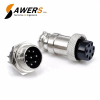 Conector de aviacion GX16 - 8pines M-H Conector de aviacion GX16 - 8pines M-H