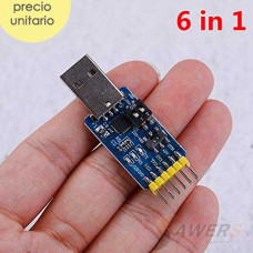 USB Serial CP2102 TTL-RS232-RS485 (6Pin DTR)