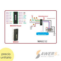 MAX232 conversor RS232 serial DIP-16 MAX232 conversor RS232 serial DIP-16