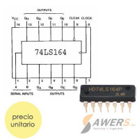 74LS164 Shift Register Serial Paralelo 74LS164 Shift Register Serial Paralelo