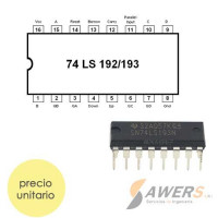 74LS193 DIP-16 Contador de 4 BITS UP/DOWN 74LS193 DIP-16 Contador de 4 BITS UP/DOWN