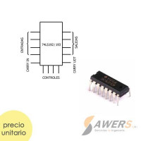 74LS192 DIP-16 Contador Reseteable BCD/DECIMAL UP/DOWN 74LS192 DIP-16 Contador Reseteable BCD/DECIMAL UP/DOWN