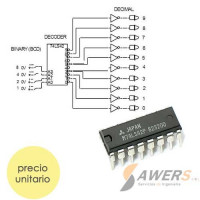 74LS42 DIP-16 Decodificador de BCD a Decimal 74LS42 DIP-16 Decodificador de BCD a Decimal