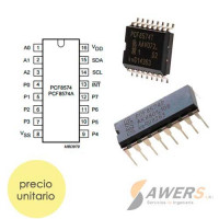 PCF8574AT DIP/SMD Expansor de BUS I/O I2C 8Bit PCF8574AT DIP/SMD Expansor de BUS I/O I2C 8Bit