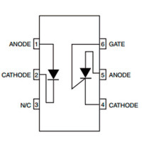 H11C3 Optoisolador SCR 5300V DIP-6 H11C3 Optoisolador SCR 5300V DIP-6