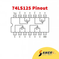 74LS125 Buffer Triestado 4CH DIP 74LS125 Buffer Triestado 4CH DIP
