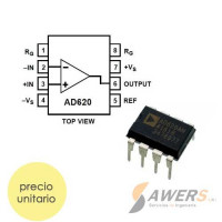 AD620 Amplificador de instrumentacion DIP-8 AD620 Amplificador de instrumentacion DIP-8