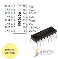 MCP3204 Conversor ADC 12Bit 4CH MCP3204 Conversor ADC 12Bit 4CH