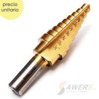 Fresa HSS escalonada perforacion 1/4 a 3/4 Fresa HSS escalonada perforacion 1/4 a 3/4