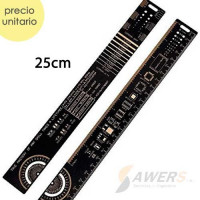 Regla PCB para electronico 25cm Regla PCB para electronico 25cm