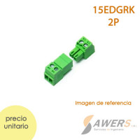 Bornera enchufable aerea 3.81mm 15EDGRK-2P Bornera enchufable aerea 3.81mm 15EDGRK-2P