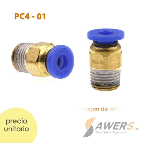 PC4-01 Antirretorno Neumatico ID-4mm Rosca 1/8mm