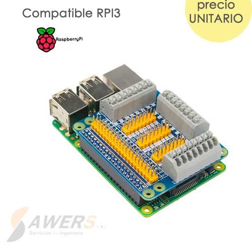 GPIO 40P Shield para Raspberry 3/4/5