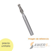 Fresa Corte Espiral BallNose Tungsteno 2 flauta CED=3mm Fresa Corte Espiral BallNose Tungsteno 2 flauta CED=3mm