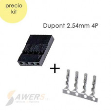Dupont conector hembra 2.54mm 4P