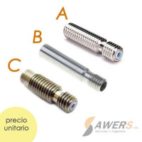 Tubo Conductor MK7 Filamento 1.75mm M6x30 Tubo Conductor MK7 Filamento 1.75mm M6x30