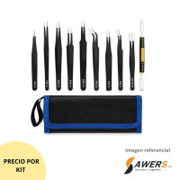 Kit de Pinzas Antiestaticas de 10 piezas Kit de Pinzas Antiestaticas de 10 piezas