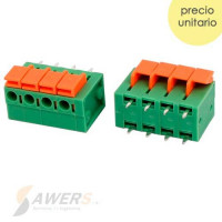 Bornera a presion KF142V 4P 5.08mm 142V 5A