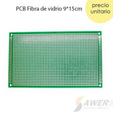 PCB Perforada cara simple 9x15cm (fibra de vidrio)