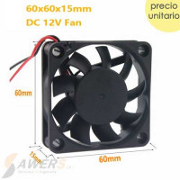 Ventilador DC 12V 60*60*15mm Ventilador DC 12V 60*60*15mm