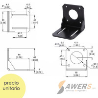 NEMA23 Soporte de Montaje Motor (Angular) NEMA23 Soporte de Montaje Motor (Angular)