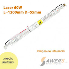 Tubo Laser CO2 60W L=1200mm D=55mm