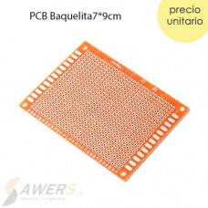 PCB Perforada cara simple 7x9cm (baquelita)