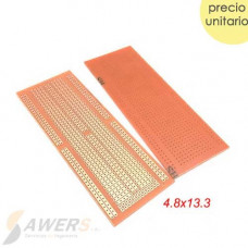 PCB Perforada cara simple 4.8x13.3cm (baquelita protoboard)