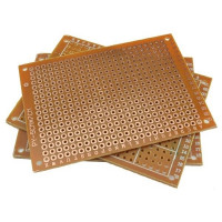 PCB Perforada cara simple 5x7cm (baquelita) PCB Perforada cara simple 5x7cm (baquelita)