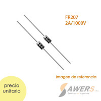 FR207 Diodo de recuperacion rapida 2A 1000V FR207 Diodo de recuperacion rapida 2A 1000V