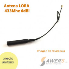 Antena LORA 433Mhz 6dBi ipex