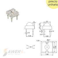 Led F5 5mm Piranha Superflux (Blanco) Led F5 5mm Piranha Superflux (Blanco)