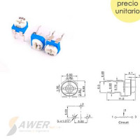 Potenciometro trimmer RM065 (ver valores) Potenciometro trimmer RM065 (ver valores)