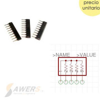 Resistores array SIP8 tipo peineta 10k Resistores array SIP8 tipo peineta 10k