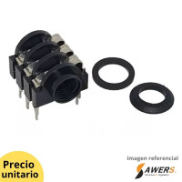 Conector Jack Stereo 6.35mm hembra PCB Conector Jack Stereo 6.35mm hembra PCB