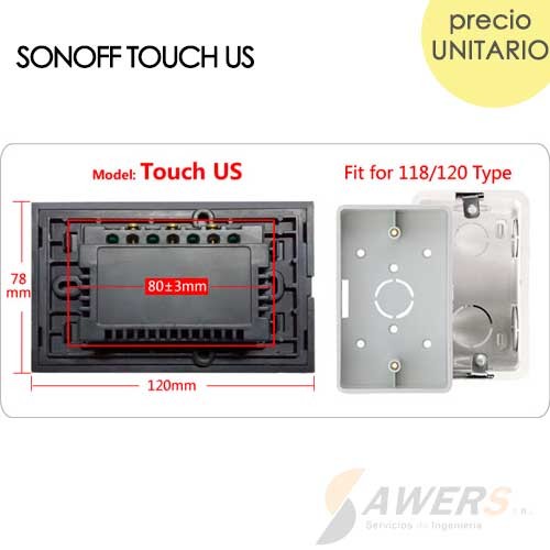 Sonoff Touch Glass (Interruptor WiFi de Luz Tactil) US