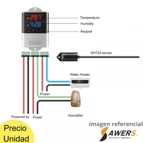 DTC-3200 220V-10A Higrometro Digital temperatura-humedad