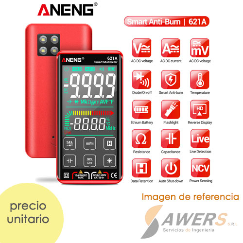 ANENG 621A Multimetro Smart Touch-screen Profesional TRUE-RMS