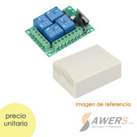 Modulo de Control RF 4CH Relay 12V (433Mhz) Modulo de Control RF 4CH Relay 12V (433Mhz)