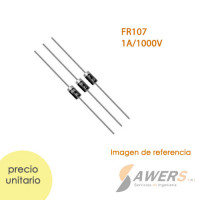 FR107 Diodo de recuperacion rapida 1A 1000 V FR107 Diodo de recuperacion rapida 1A 1000 V