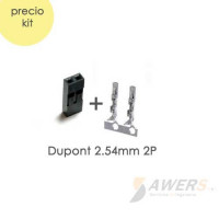 Dupont conector hembra 2.54mm 2P (2piezas)