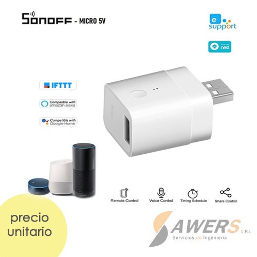 Sonoff MicroUSB Interruptor WiFi 5V 2.5A