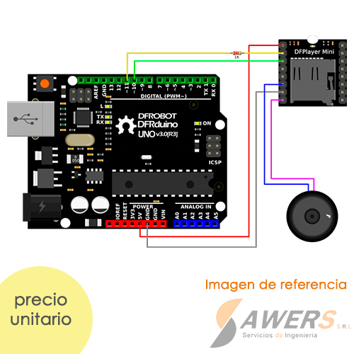 DFPlayer Mini - Decodificador MP3 para Arduino